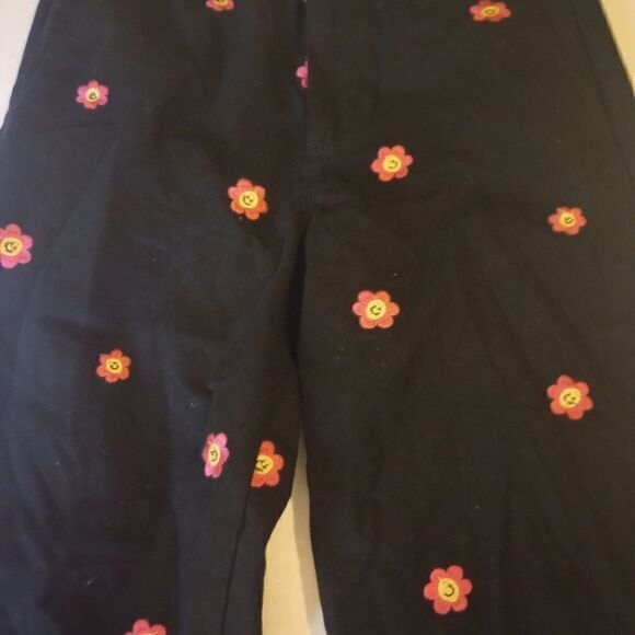 Forever 21 floral smiley face embroidered dress pants - Picture 2 of 9